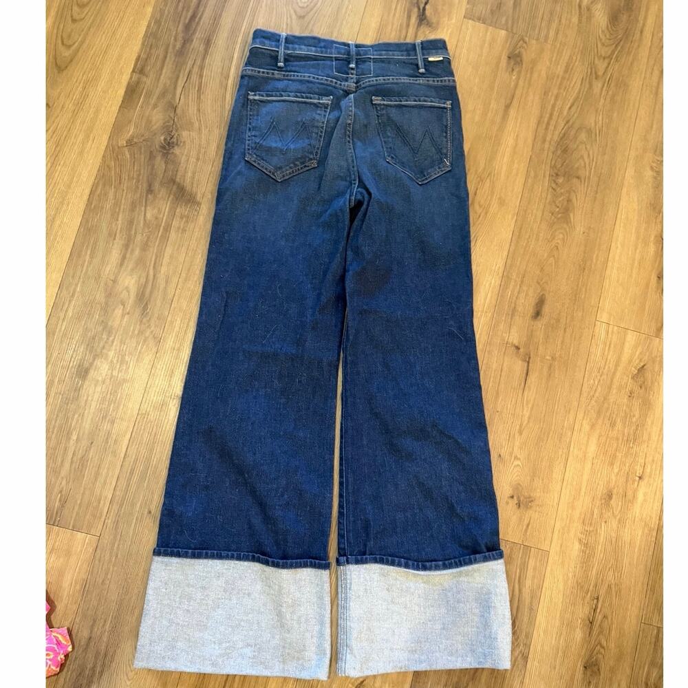 MOTHER The Hustler Roller Sneak Cuff Jeans Kicks & Riffs Size 27 - Picture 2 of 7